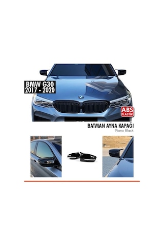 Bmw 5 Serisi G30 Batman Ayna Kapağı Yarasa Parlak Siyah 2 Li