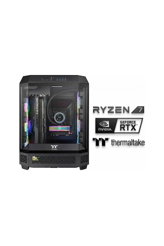 Thermaltake Astro X100 R7-7800X3D 64 GB 2 TB Nvme SSD 16 GB RTX5070TI Dos Masaüstü Oyuncu Bilgisayar