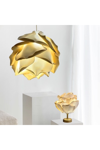 Özel Tasarım Gold Detay Eva Avize Sarkıt Gold