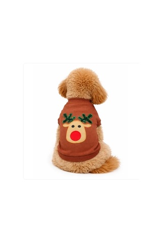 Gedyco Choco Deer Xmas Küçük Irk Köpek Likralı Sweatshirt-21565