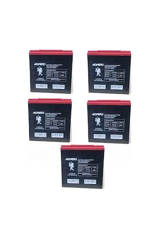 Monero 12v-24 Amper Dik E-bıke Akü 5'li Paket 20 Amper Ebatları İle Aynı Ebatlar: 180 X 78 X 170mm