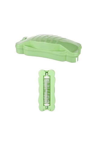Kelebek Tasarımlı Tek Fırçalı Gırgır 17x7x4 Cm Yeşil Renkli