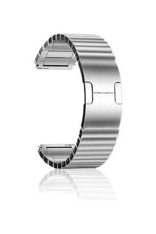 Galaxy Watch 46mm Uyumlu Krd-35 22mm Metal Zore Kordon-gümüş