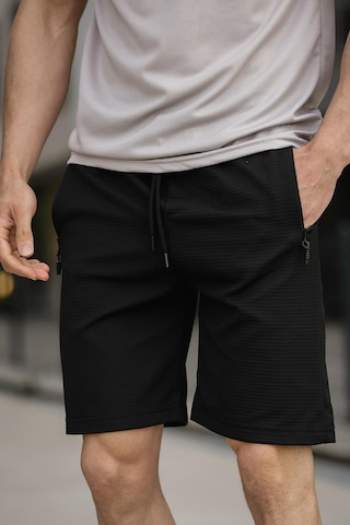 Oksit Sams Fermuarlı Detaylı Dokuma Slim Fit Likralı Erkek Bermuda Şort 001