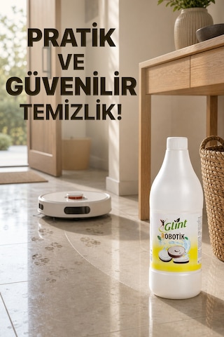 Glint Robotik Bitkisel İçerikli Robot Süpürge Deterjanı Yüzey Temizleyici 1 L
