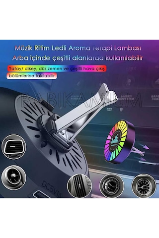 Rgb Sese Duyarlı Ritim Animasyonlu Müzik Ekolayzer 22 Ledli Şarjlı Kokulu Led Disk