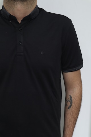 Santa Dmc Tekstil Erkek Düz Spor Kesim Normal Kalıp Polo Yaka T-shirt Siyah