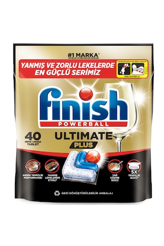 Finish Ultimate Plus Bulaşık Makinesi Deterjanı Kapsül Tablet 40 Adet