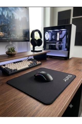 Auris Premium Kaymaz Taban Dikişli Mouse Pad Siyah