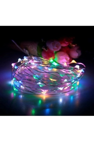 Rgb Karışık Renk Peri Led Işık Sarı Işıklı Dekoratif Pilli Ledli