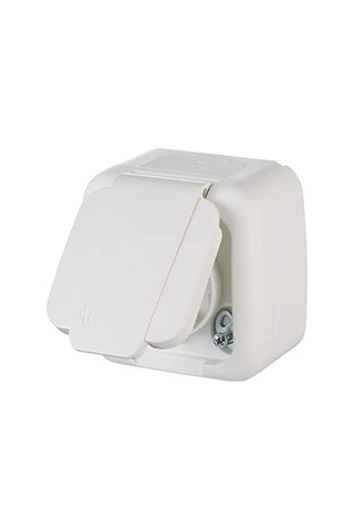 Nemliyer Topraklı Kapaklı Beyaz Priz 000543
