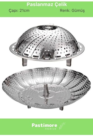 Özel Üretim Yüksek Kaliteli Ayarlanabilir Katlanabilir Paslanmaz Çelik Buharda Pişirme Sepeti