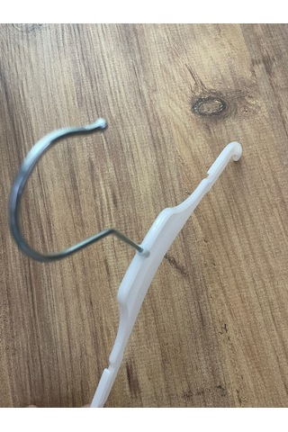 30adet-26cm Beyaz Bebek Kıyafet Askısı Beyaz