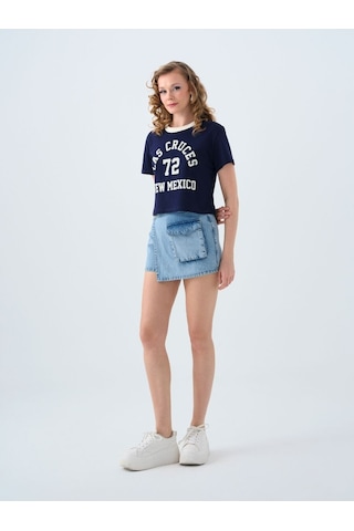 LOFT Regular Fit Kadın Şort Etek Denim
