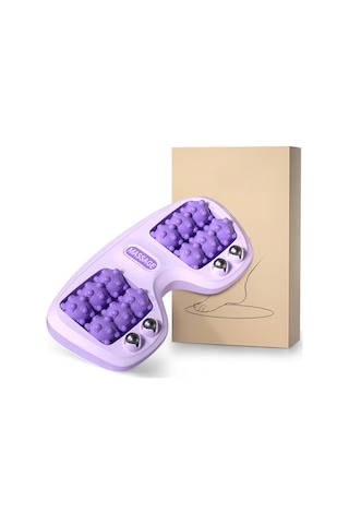 Geeroyoo Mor Ayak Tabanı Fasya Gerginliği Ve Ağrısı Alıcı Masaž Aleti - Dairesel Hareketli, Her Zaman Ve Her Yerde Kullanın, Ana Ağrı Noktalarını Tamamen Kapsar Mor