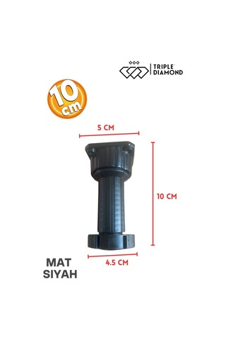 Ayarlanabilir 10cm -15cm Dolap Mobilya Mutfak Tezgah Yükseltici Ayağı Siyah Denge Ayakları 4 Adet Renkli