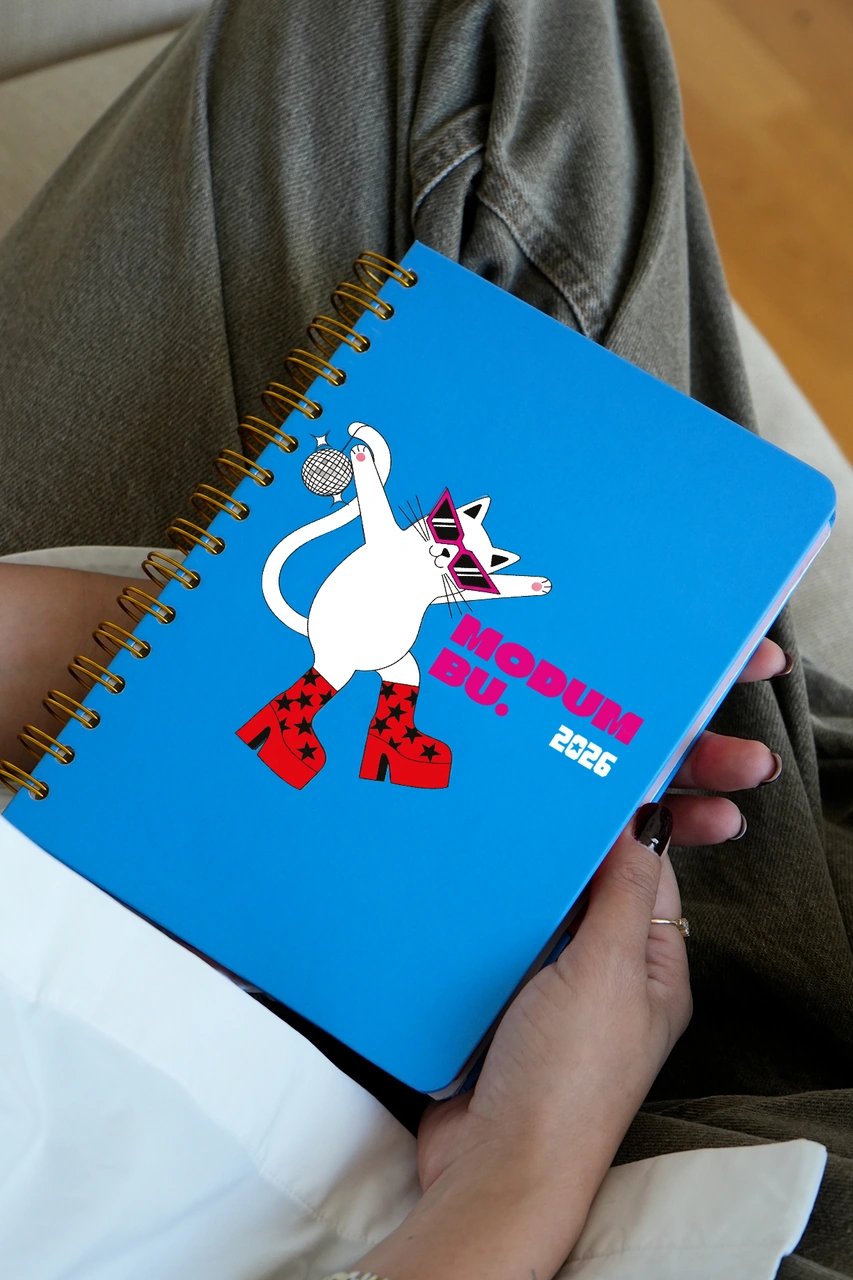 Spiralli Sert Kapak 2026 Haftalık Motivasyon Ajandası A5 2552