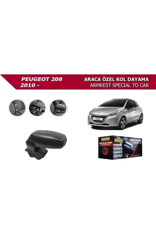 Peugeot 208 Araca Özel Kol Dayama 2012- Siyah Niken