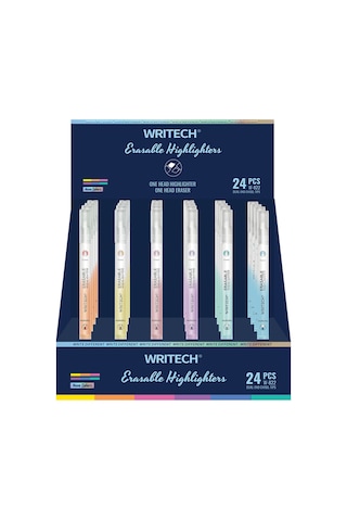 Wrıtech W-822 Silinebilir Fosforlu Kalem - 24'lü Dısplay