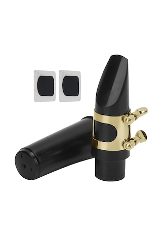 Midex SFR-1530A Alto Saksafon Ağızlık Bek Seti Gold (Bek Bilezik Kamış Ped Kapak)