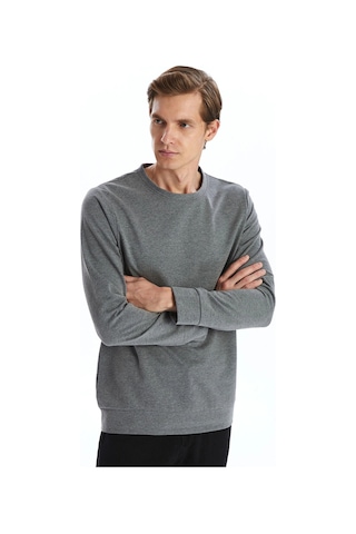 LC Waikiki Lc Waıkıkı Antrasit Bisiklet Yaka Uzun Kollu Erkek Sweatshirt