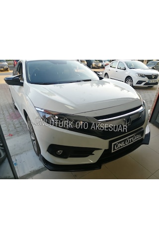 OtoÇizgi Honda Civic FC5 Tampon Ön Lip 3 Parça Piano Black OtoÇizgi