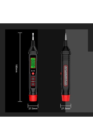 Samdoo "ht92 Akıllı Voltaj Test Kalemi - 12-300v Ac/dc, Sesli Ve Işıklı Alarm, Lcd Ekranlı, Ev Tamiri İçin"