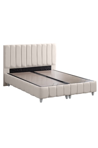 Narva İkili Set, Narva Çift Kişilik Baza Başlık Seti Krem 160 x 200
