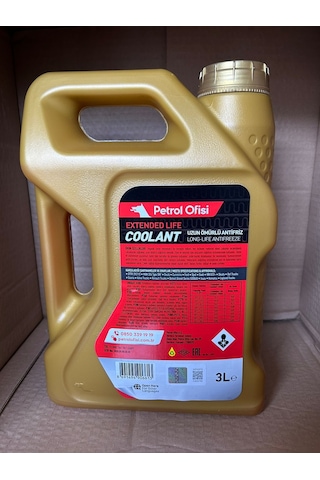 Petrol Ofisi Coolant Kırmızı Antifriz 3 L 2025 Ağustos