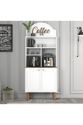 Bohem Kahve Köşesi 80cm - Beyaz Beyaz