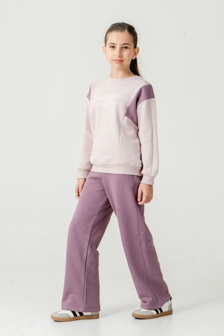 Kız Çocuk Make Your Baskılı 3 İplik Kalın Kışlık Eşofman Takımı Ak4227 Mor