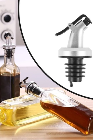3lü Kapaklı Yağ Tıpası Yağdanlık Şişe Ucu Yağlık Sirkelik Sosluk Şişe Başlığı Damlatmaz Siyah