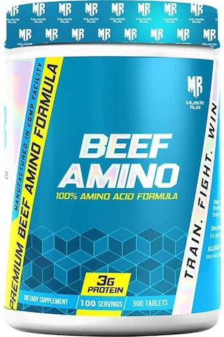 Muscle Rulz 100% Beef Amino 300 Tablet - 100 Servis