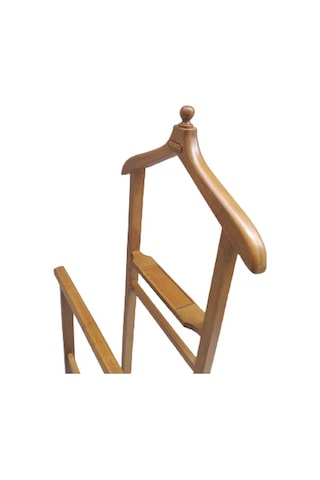 Dilsiz Uşak Çift Tepeli Havluluk Model Parlak Ceviz Askılık Ahşap Ceviz