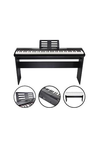 Çekiç Aksiyonlu 88 Tuşlu Dijital Piyano Jwin Sapphire Sdp -110 - Siyah