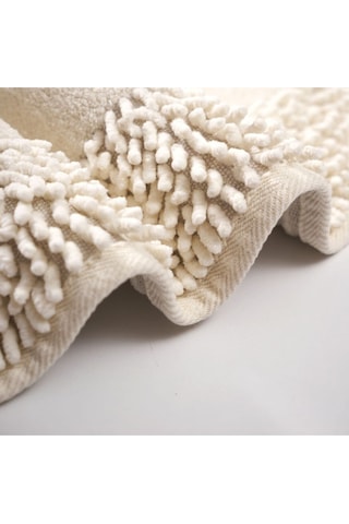 Tiffany Oval 2'li Pamuklu Klozet Takımı Krem Banyo Paspas Seti 60 x 100 / 50 x 60 CM Krem