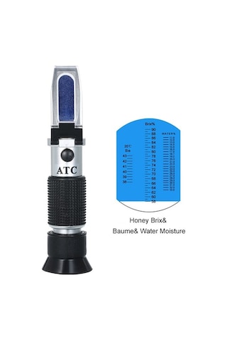 Didadodo Bal Arıcılar İçin 3'lü Ölçüm Bal Refraktometresi - Şeker, Su Ve Baume Oranı Ölçer Bal Kalitesi Kontrolü
