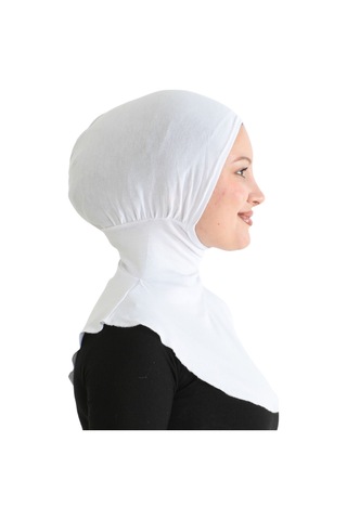 Modish Group Kadın Boyunluklu Hijab Tesettür Pratik Spor Bone - Sarı Beyaz