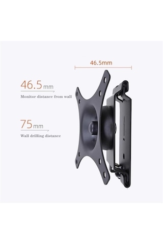 Monitör Standı, Tek Monitör Duvar Montajı Çoğu 15 - 27 'lcd Monitör, Ayarlanabilir Çelik