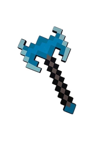 Minecraft Diamond Tomahawk 43 CM Mavi Kahverengi
