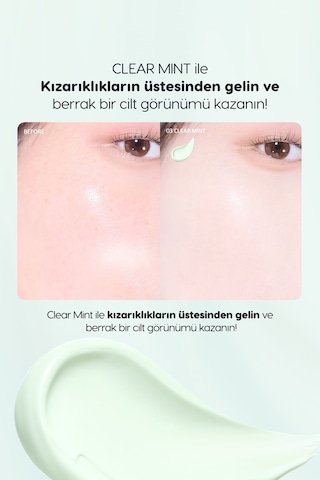 Peripera Filter Fit Milk Tone Up Kızarıklıkları Nötrleyen Ton Eşitleyici Krem SPF30 003 Clear Mint