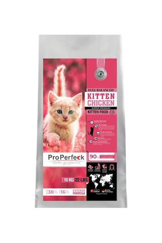 Pro Perfeck Süper Premium Tavuklu Yavru Kedi Maması 10 KG