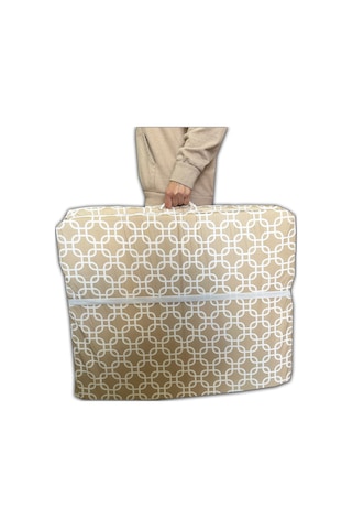 Katlanır Yer Minderi Ve Tek Kişilik Süngerli Katlanır Minder 70x180 Cm 6 Cm-krem Zincir