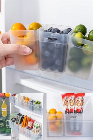 Buzdolabı Kapak İçi Organizer Kutu 6'lı Set Mutfak Düzenleyici Buzdolabı Organizer Diğer