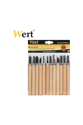 Wert 2512 Ahşap Oyma Bıçak Seti 12 Parça