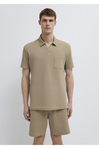 Mavi - Cepli Bej Polo Tişört 0613318-80697