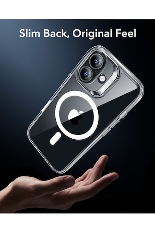 Esr Apple Uyumlu iPhone 17 Classic Hybrid Magsafe Kılıf - Kamera Kontrol Buton - Şeffaf Transparent