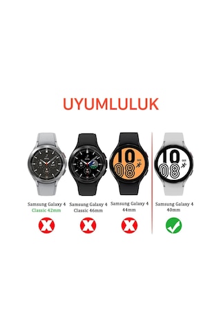 Samsung Galaxy Uyumlu Watch 4 40mm Ekran Koruyucu Nano Esnek Cam Ppm