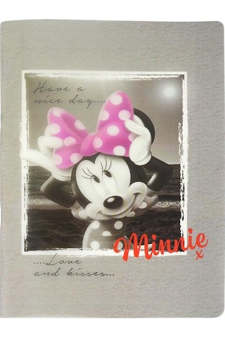 Minnie Mouse Campus Defter 26x18.5 CM Plastik Kapak Çizgili 40 Ya N11.2422
