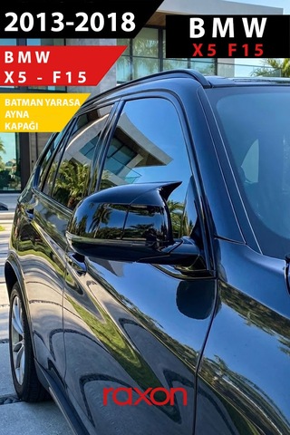 Bmw X5 F15 2013 2018 Batman & Yarasa Ayna Kapağı Parlak Piano Black Sport